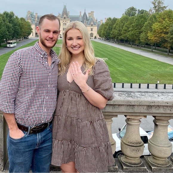 Faithful the Brand Brown Gingham vneck dress - Picture 4 of 4